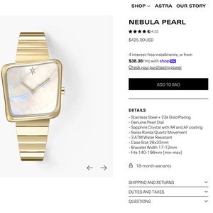 VANNA Nebula Pearl Watch